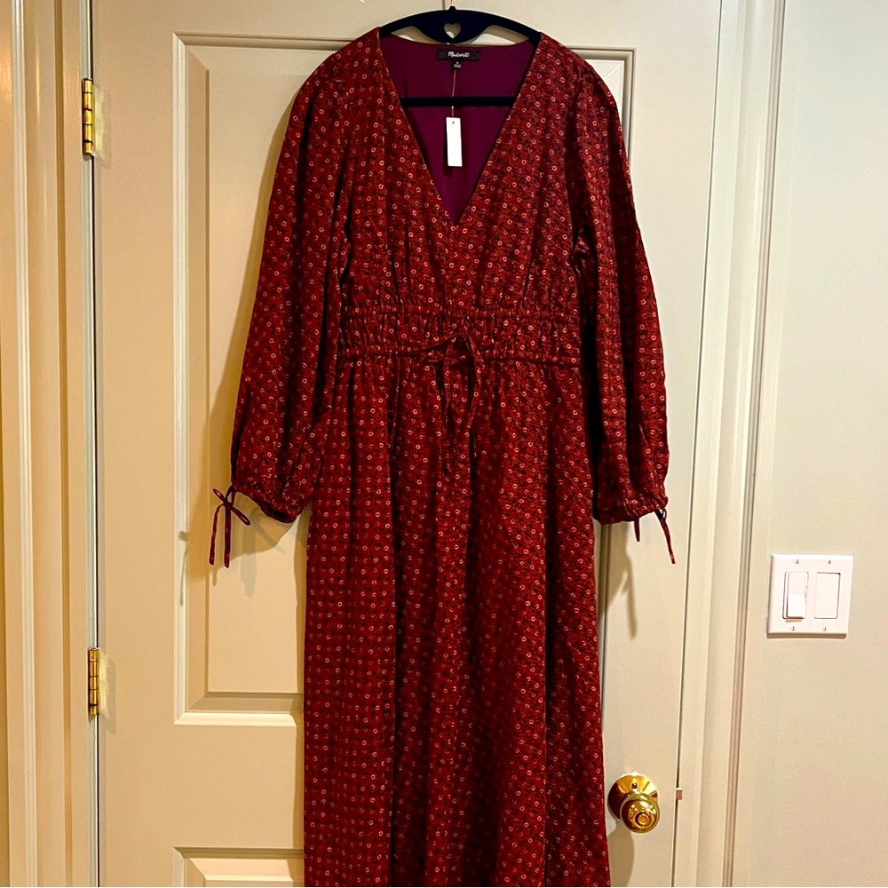 Madewell Red Patterned Dress